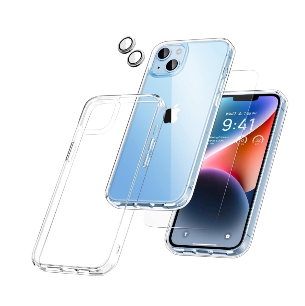 New iPhone 14 Plus Clear Case & Screen & Lens Protectors
